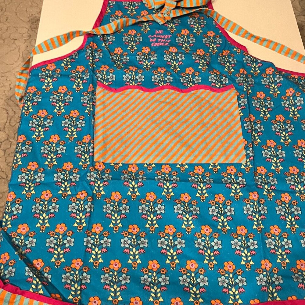 Apron - We Cannot Do This Sober Colorful ‎ Apron NWT 100 Percent Cotton Handmade - Picture 7 of 12
